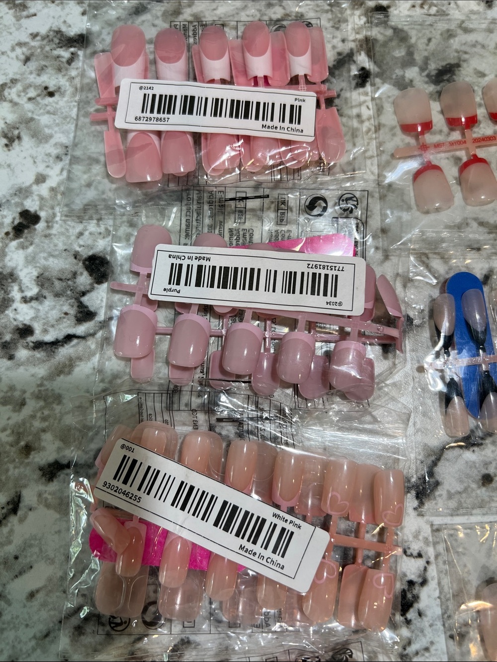 19 full sets of False Nail Set - Various Shapes/Shades/length Press-On Nails.